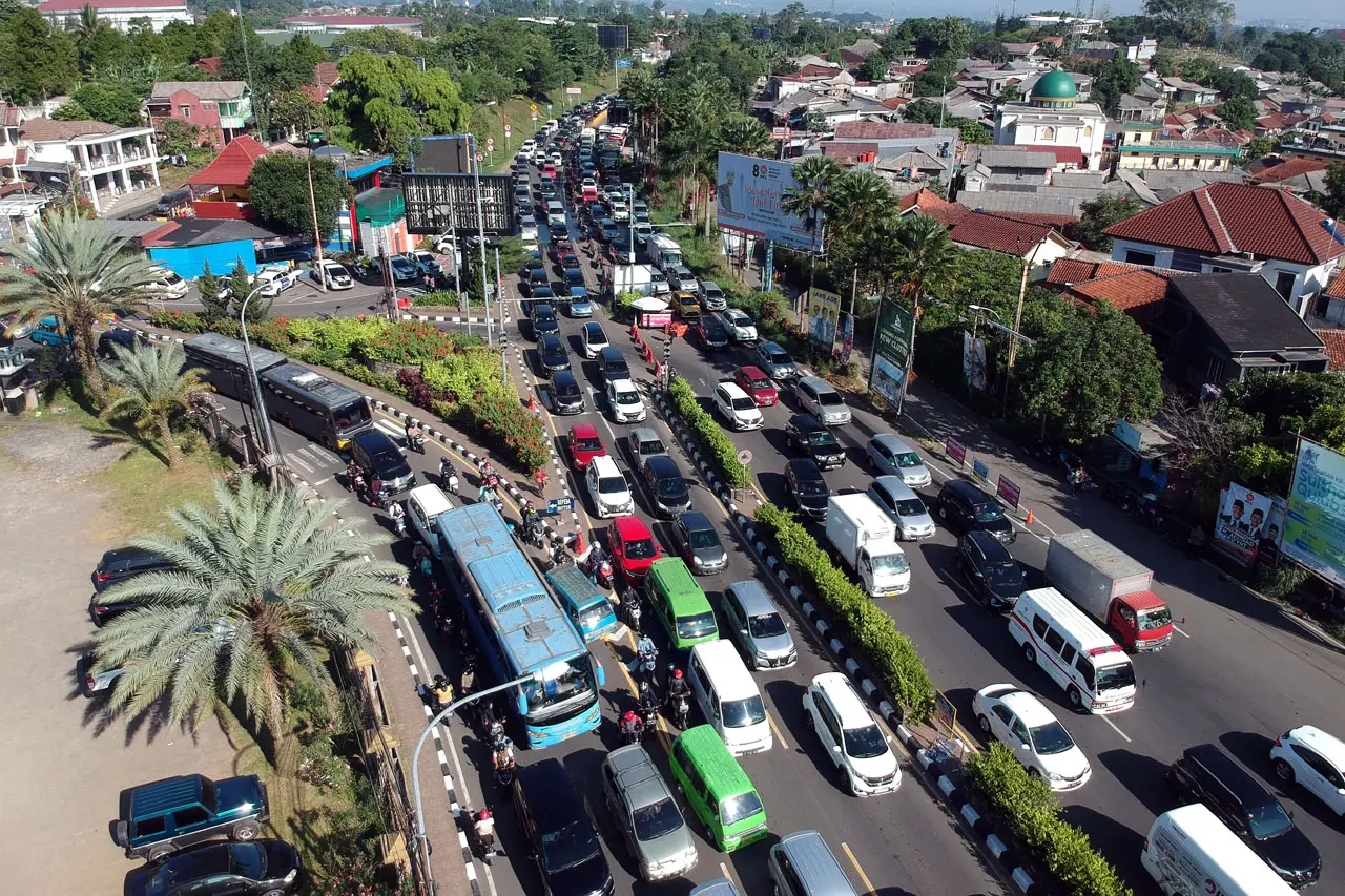 Foto-foto Udara Kemacetan...