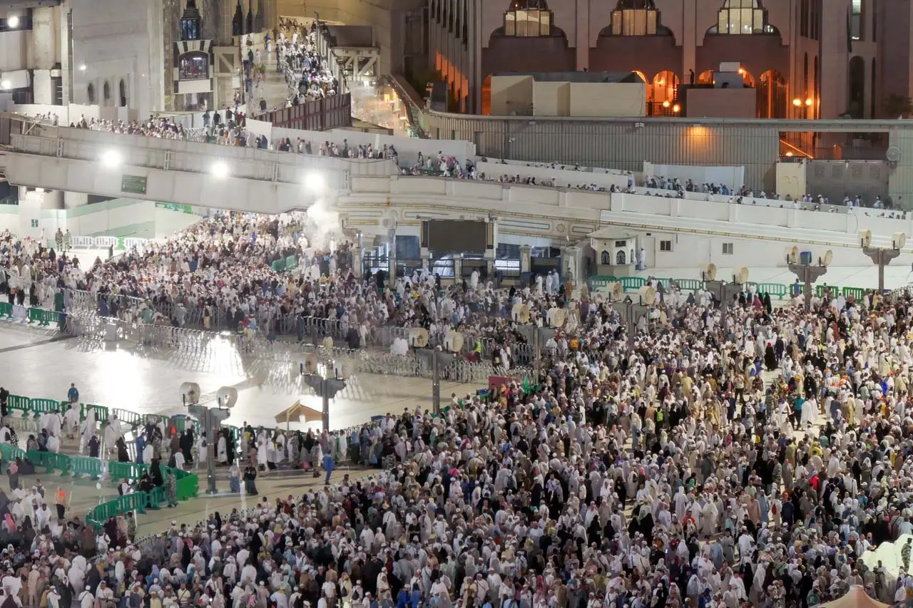 Kepadatan Masjidil Haram...