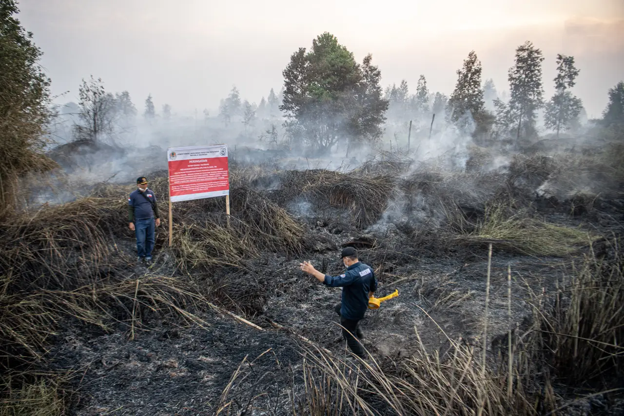 Penyegelan Lahan Terbakar...