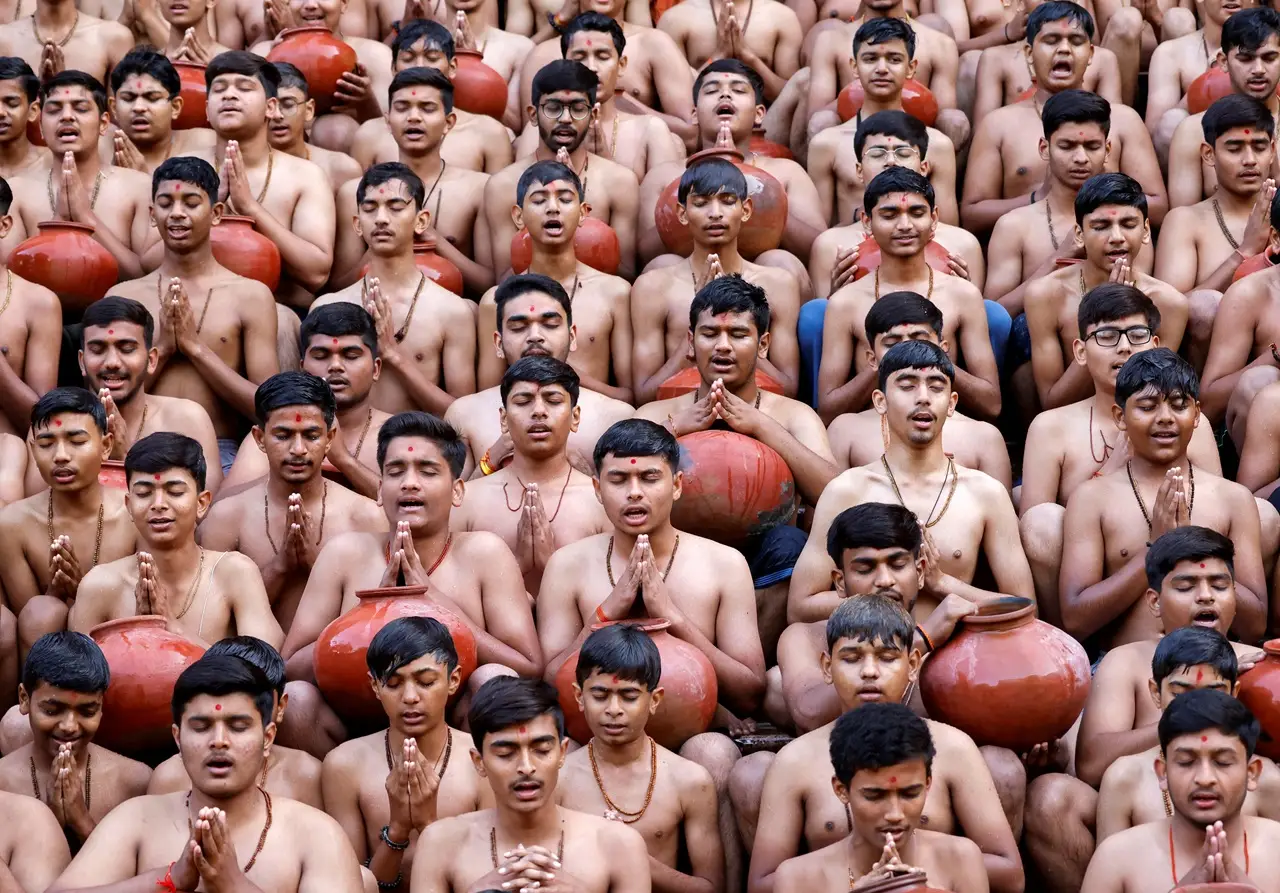 Ritual Magh Mela, Pemandian...