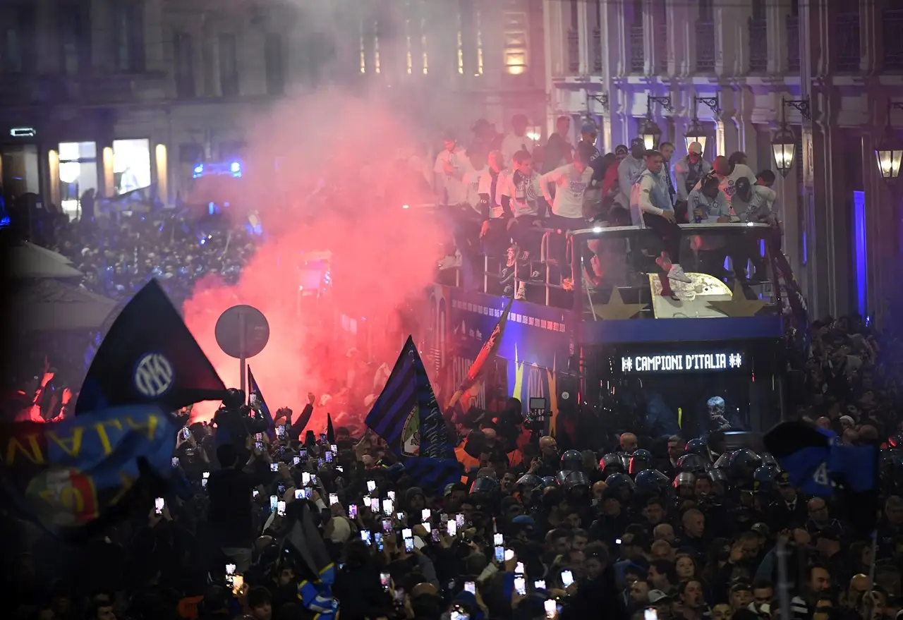Parade Juara Liga Italia,...