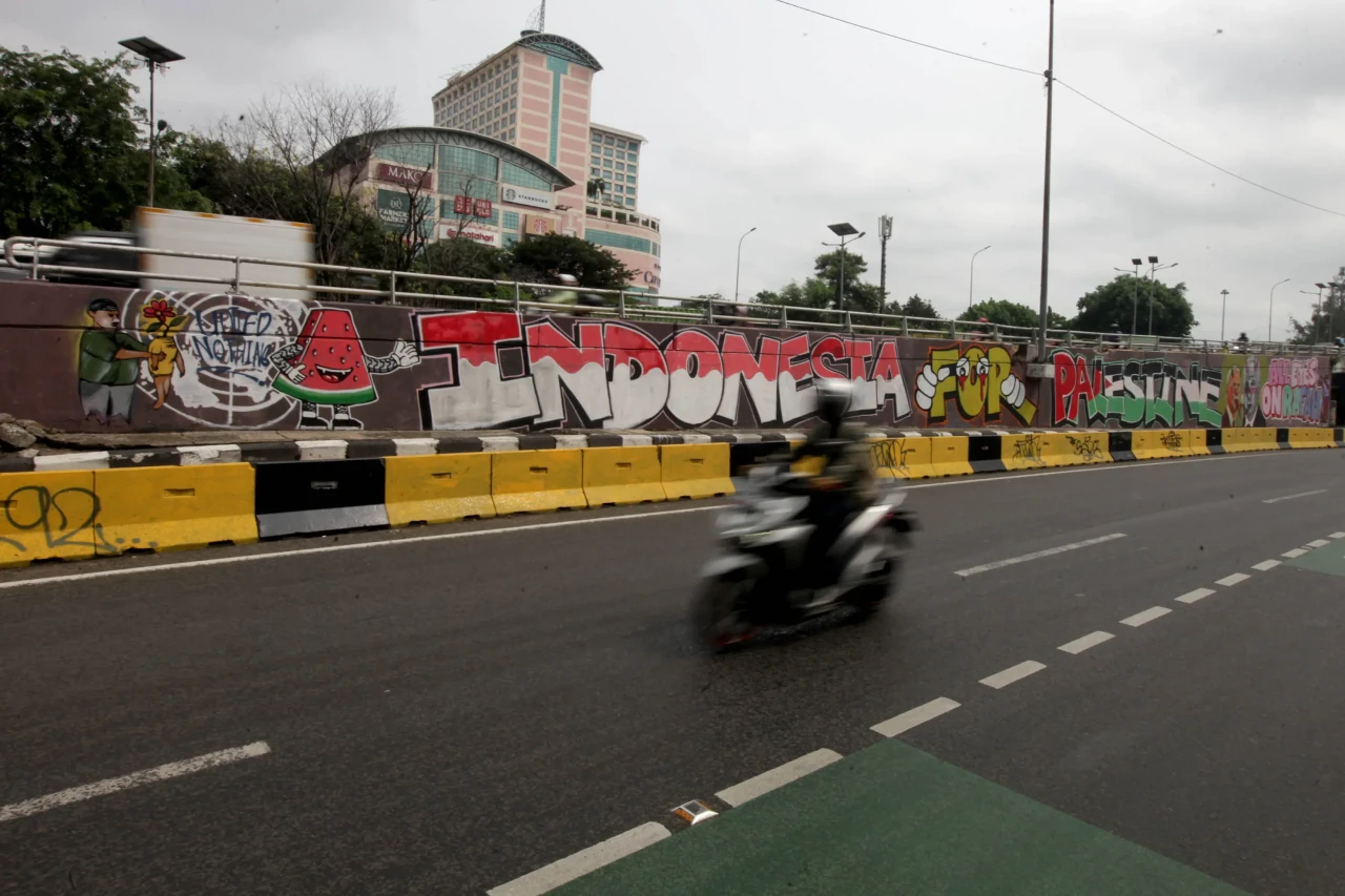Mural Kutuk PM Netanyahu...