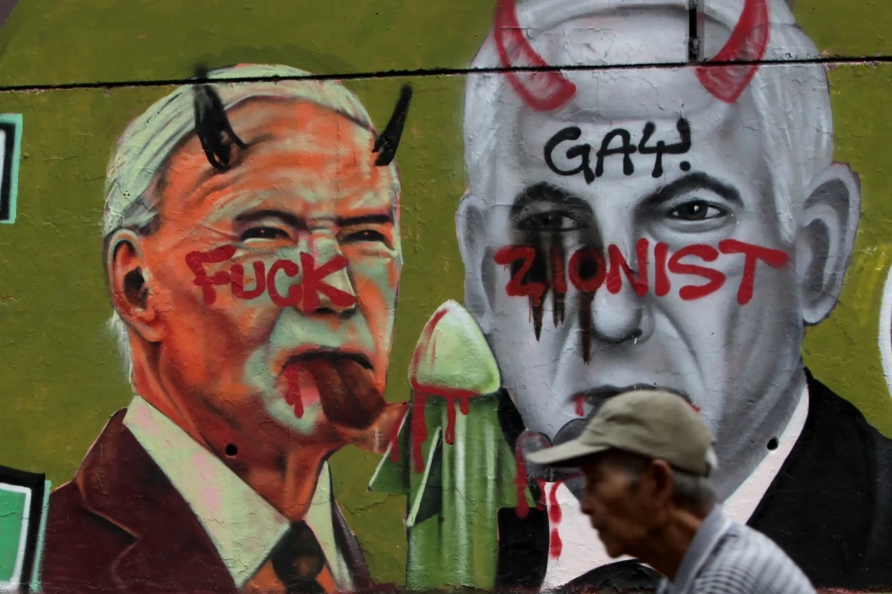 Mural Kutuk PM Netanyahu...