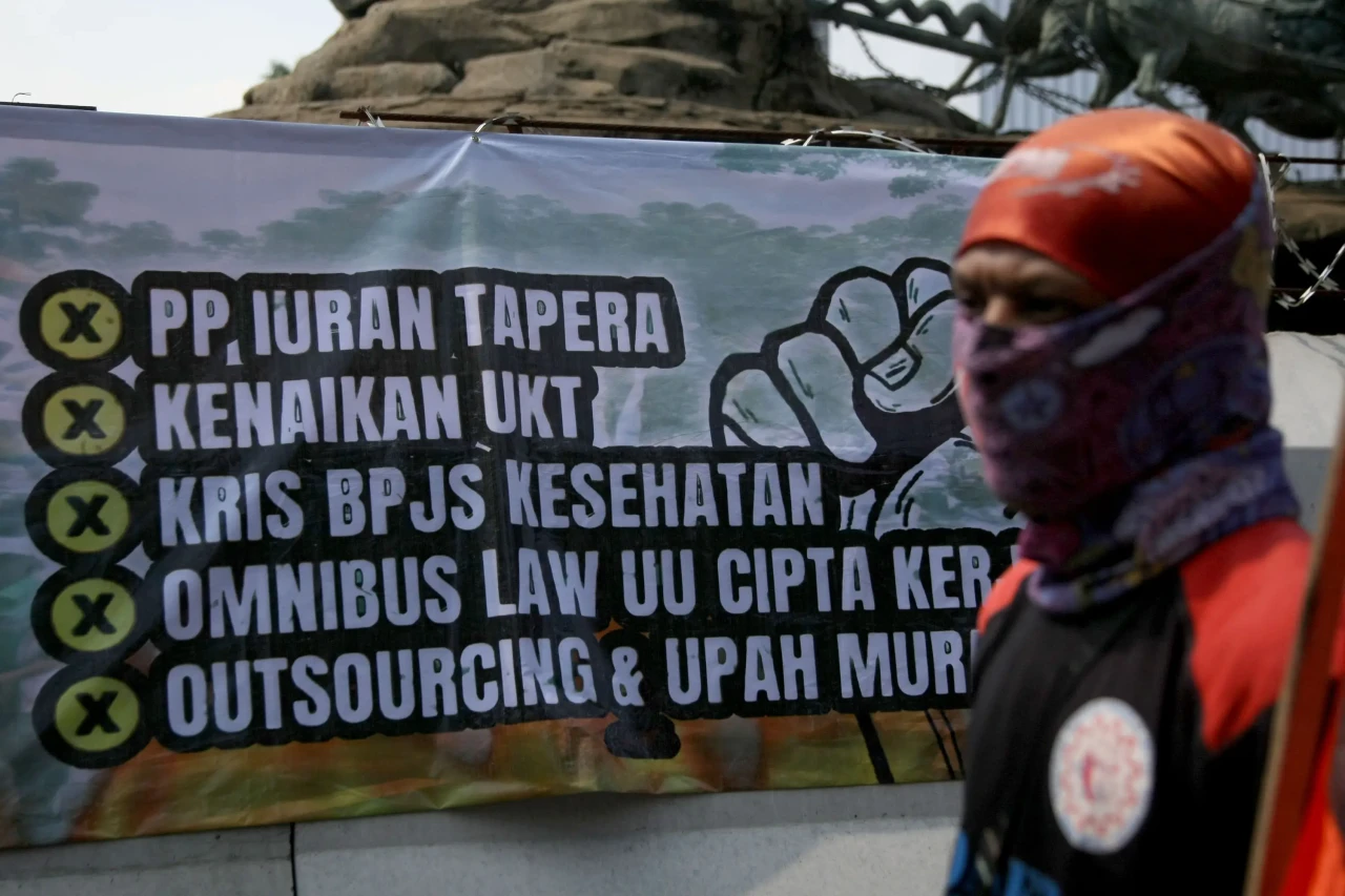 Aksi Buruh Tolak Tapera...