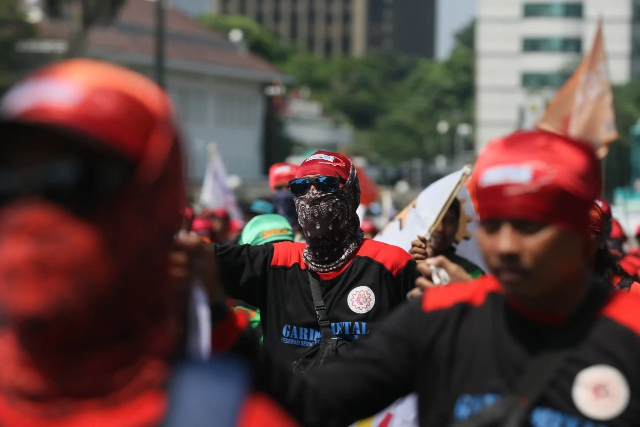 Aksi Buruh Tolak Tapera...