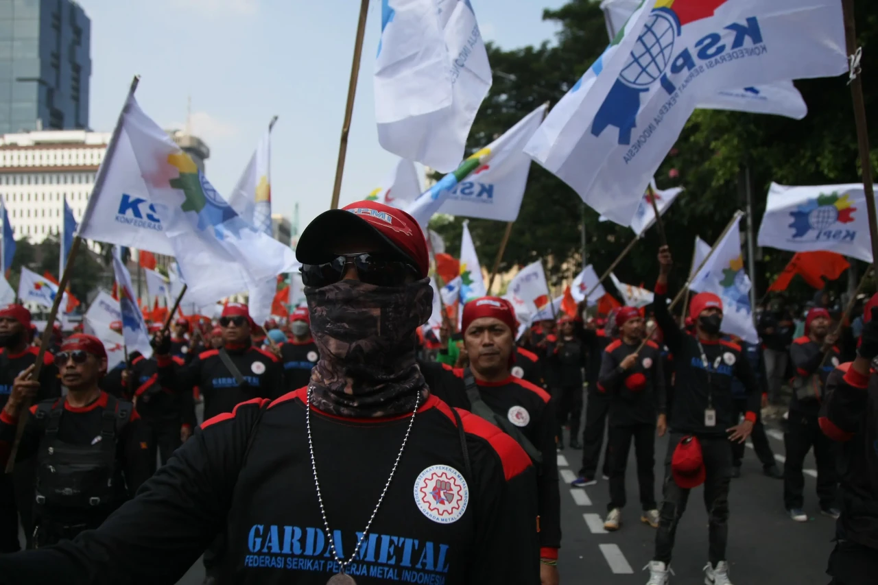 Aksi Buruh Tolak Tapera...
