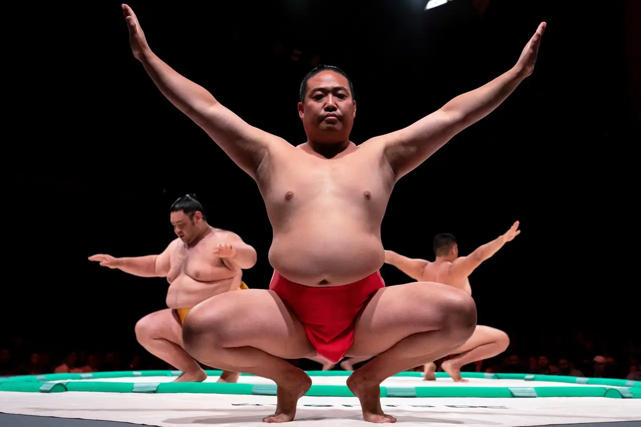 Melihat Eksibisi Sumo...
