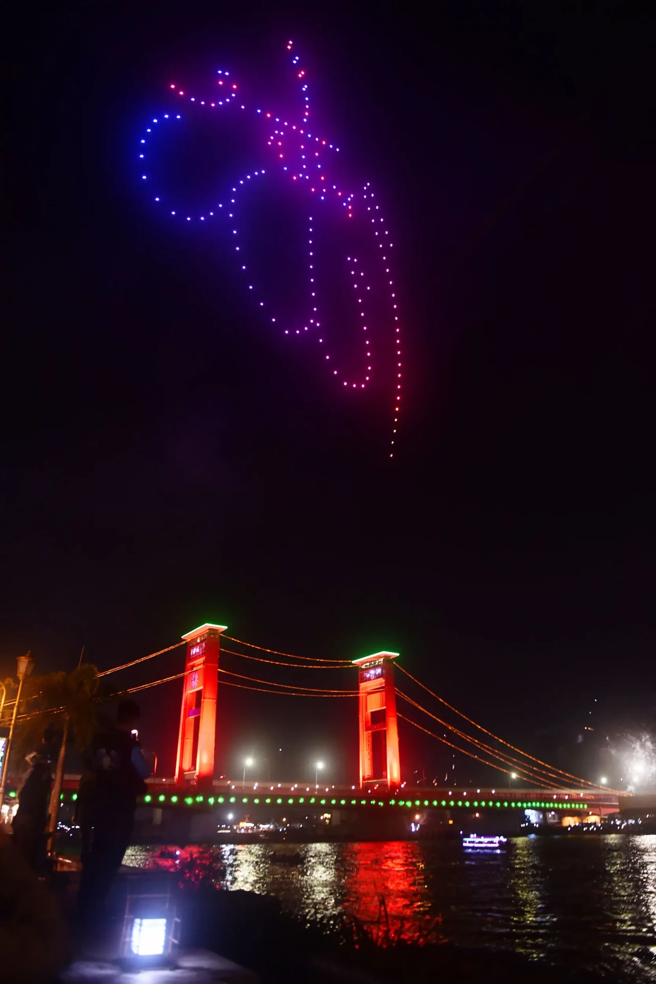 Potret Pertunjukan Drone...