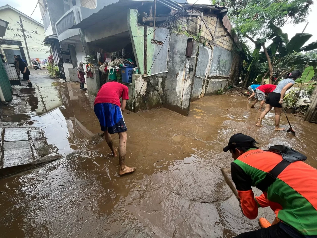 Genangan Banjir di Pasar...