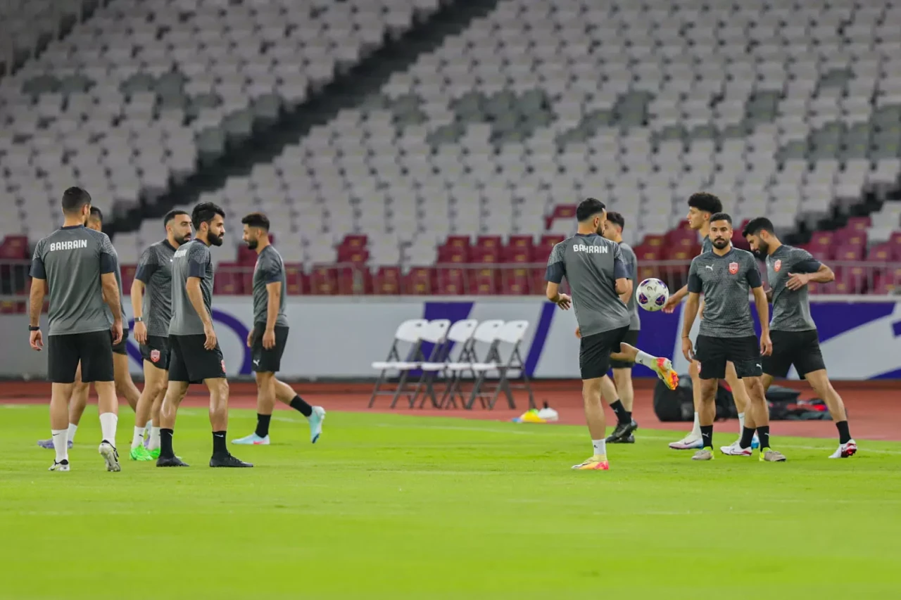 Latihan Timnas Bahrain...
