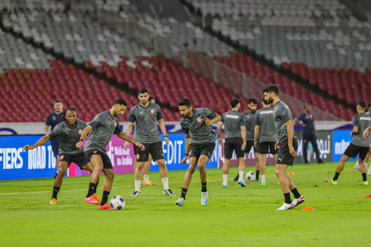 Latihan Timnas Bahrain...