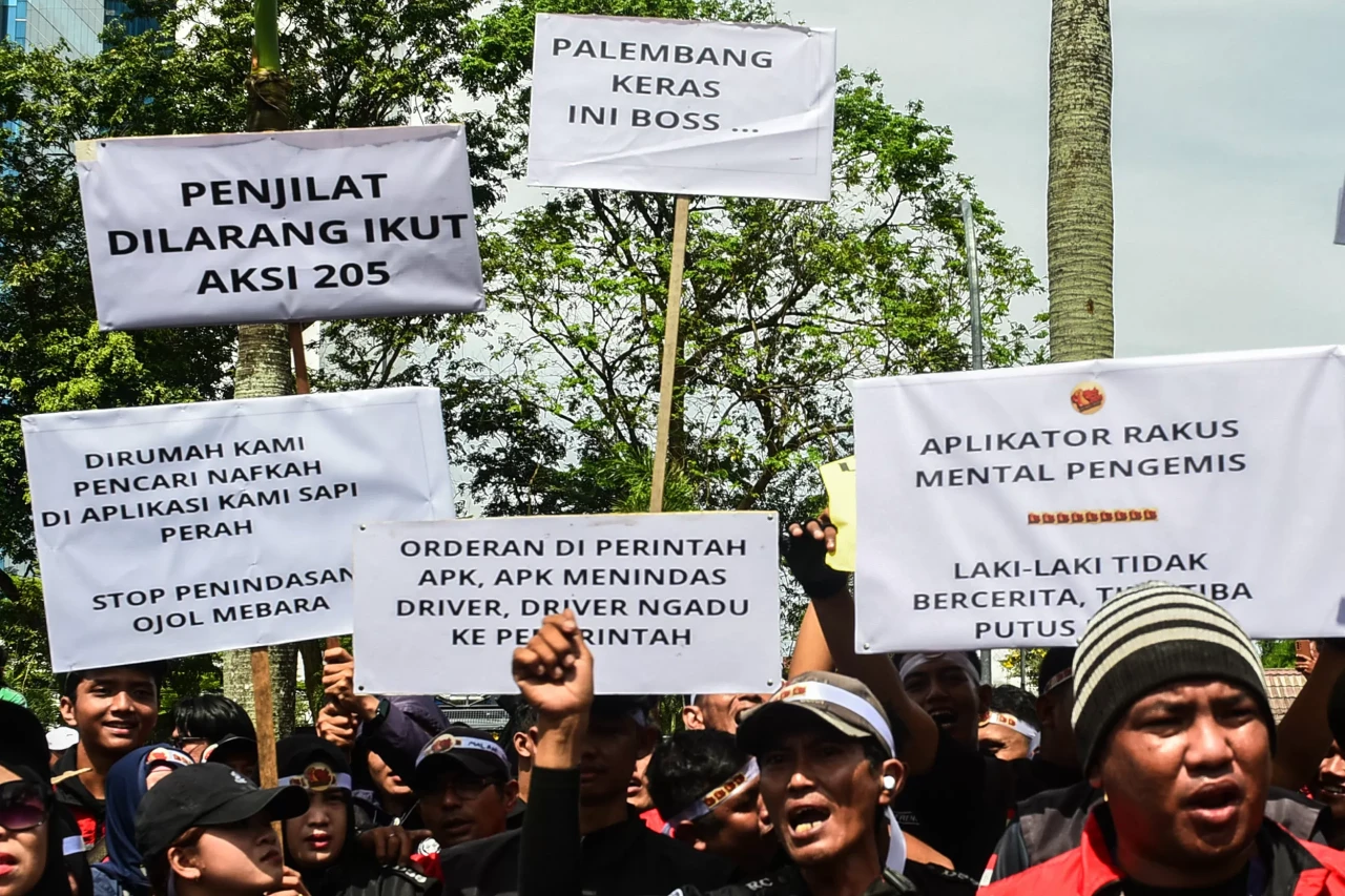 Potret Aksi Damai Driver...