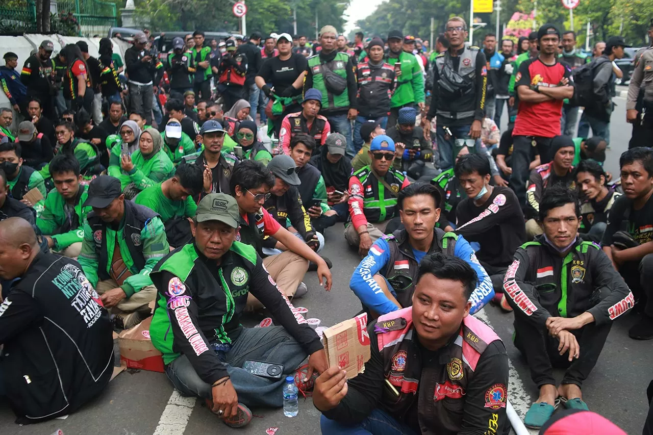 Demo Ojol di Jakarta:...