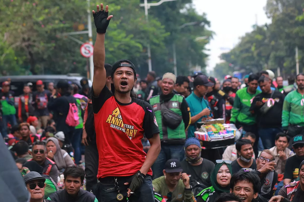 Demo Ojol di Jakarta:...
