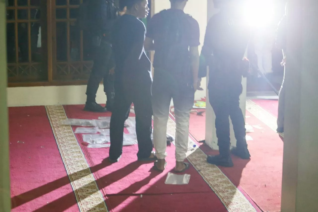 Suasana Olah TKP di...