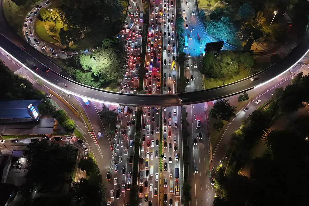 Foto Udara Kemacetan...