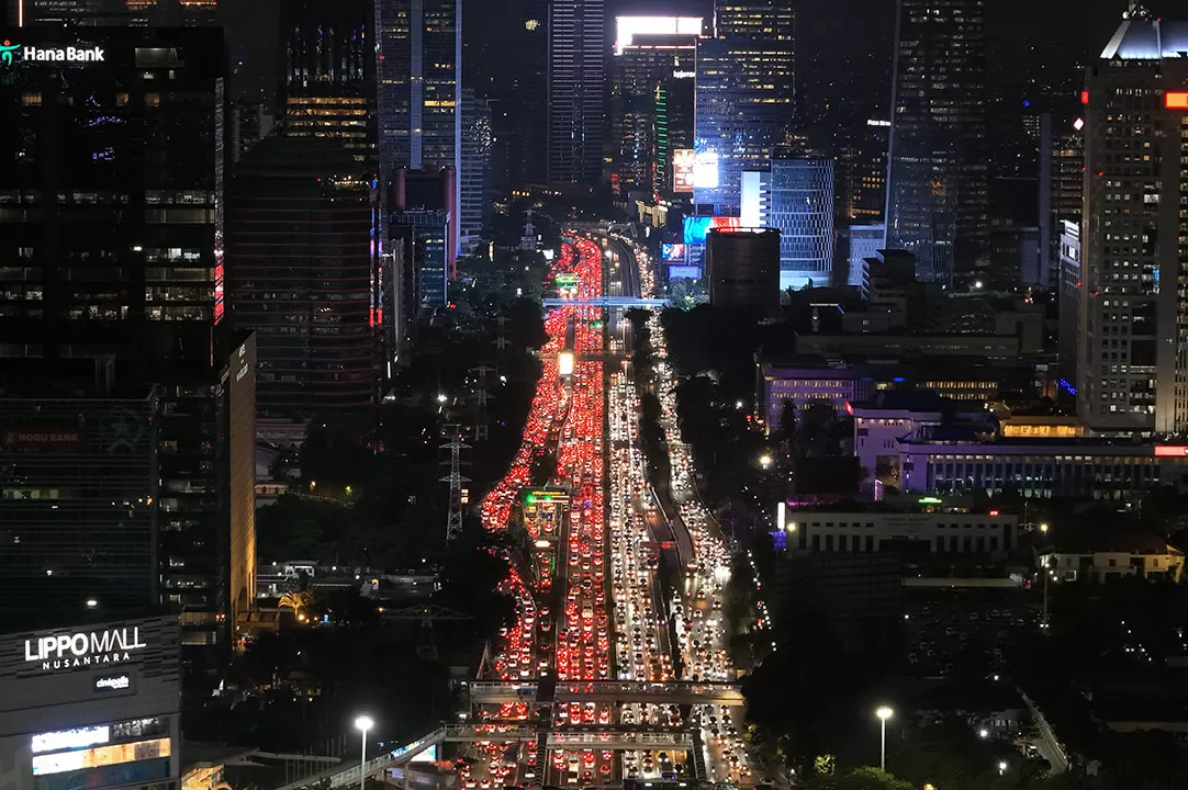 Foto Udara Kemacetan...