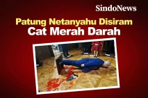 Patung Benjamin Netanyahu...