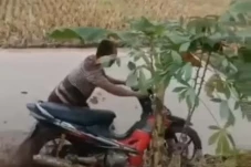 Viral! Bapak-bapak Bajak...