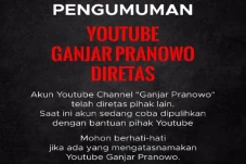 Akun YouTube Ganjar...
