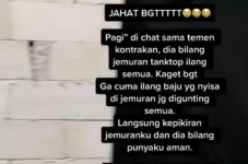 Viral! Baju di Jemuran...