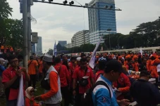 Unjuk Rasa Buruh di...