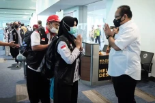 Menag Yaqut Sambut Kepulangan...