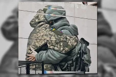 Mural Prajurit Ukraina...