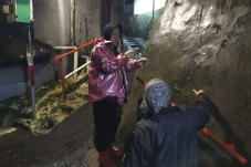 Tinjau Longsor di Bogor,...