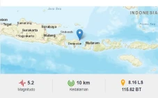 Gempa Karangasem Magnitudo...