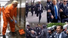 Foto Donald Trump Ditahan...