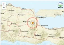 Gempa M4,6 di Mojokerto...