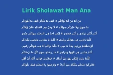 Lirik Selawat Man Ana:...