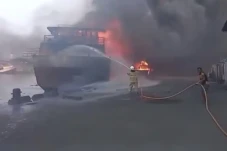 Kebakaran Kapal di Muara...