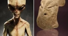 Patung Mirip Alien Berusia...
