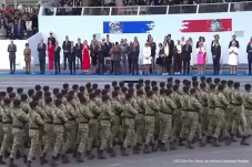 Prabowo-Macron Standing...