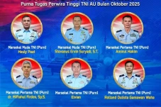 6 Pati TNI AU Pensiun,...