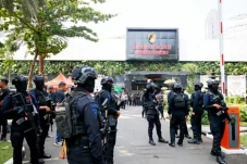 Pengamanan di Polda...