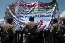 Unjuk Rasa Buruh di...