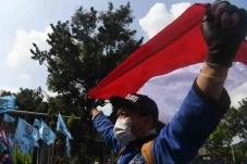 Aksi Buruh Serikat Pekerja...