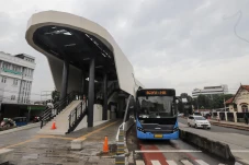 Penampakan Halte TransJakarta...