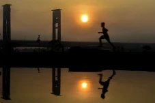 Momen Warga Palembang...