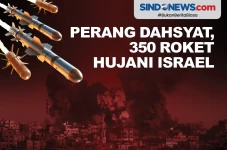 Dahsyat! 350 Roket Hujani...
