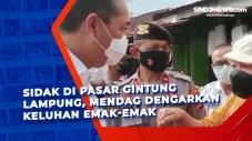 Sidak di Pasar Gintung...