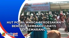 HUT Polri, Warga Berdesakan...