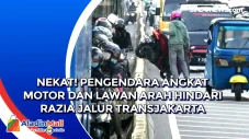 Nekat! Pengendara Angkat...