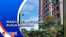 Wanita Ini Nekat Gelantungan...