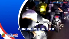 Puluhan Pengendara Dorong...