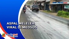 Viral! Jalan Aspal Meleleh...