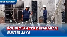 Polisi Olah TKP Kebakaran...